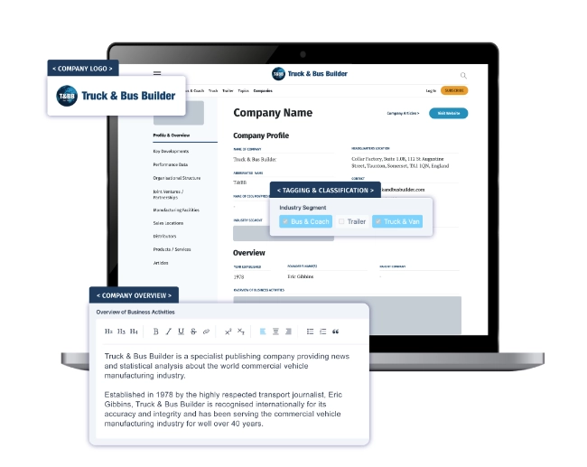 Subscribe to Truck & Bus Builder Enhanced Company Profile