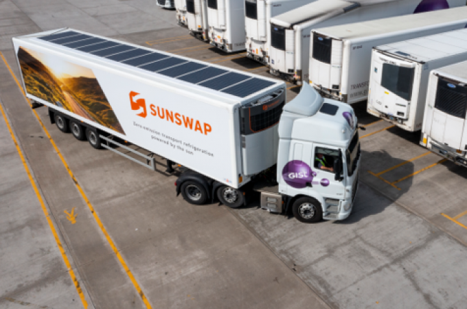 Sunswap’s solar-powered transport refrigeration unit being trialled by Gist