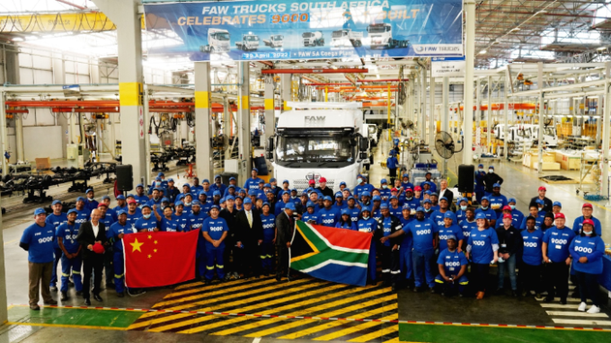 FAW South Africa assembly operations produces 9,000th truck