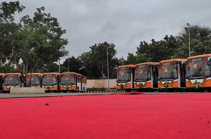 PMI holds inauguration of its first e-bus charging depot in Rajkot