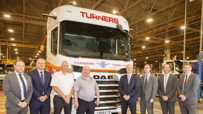 1,000th DAF XF 6x2 delivered to East of England logistics firm