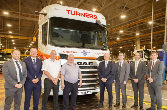 1,000th DAF XF 6x2 delivered to East of England logistics firm