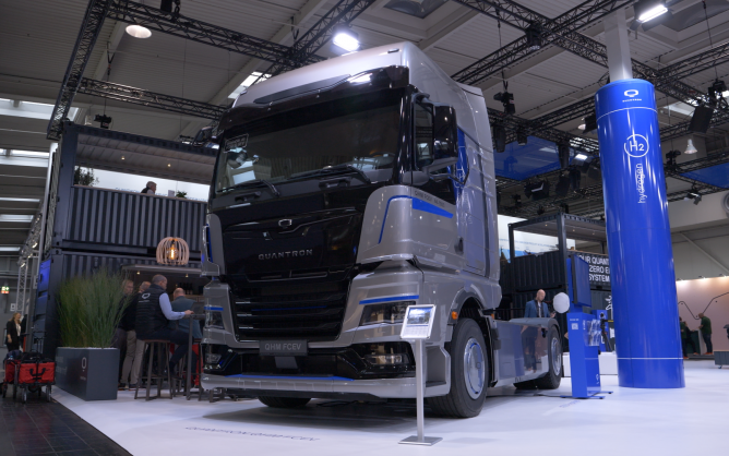 Quantron presents battery- and fuel cell-electric trucks based on MAN TGX at IAA