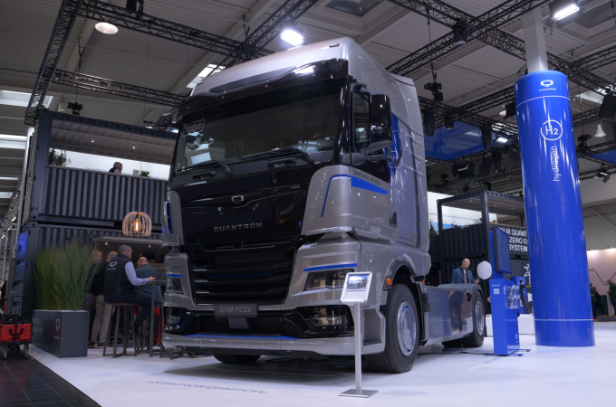Quantron presents battery- and fuel cell-electric trucks based on MAN TGX at IAA
