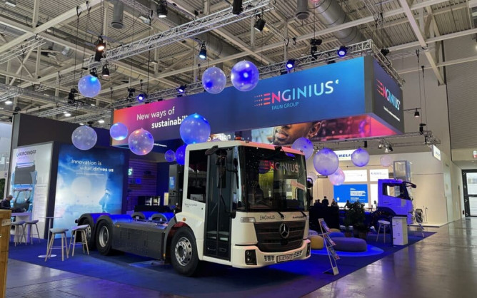 Enginius debuts Citypower hydrogen fuel cell electric truck at IAA