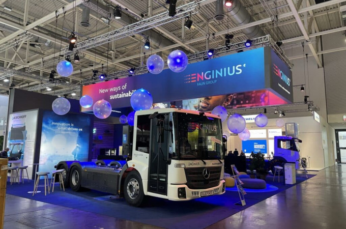 Enginius debuts Citypower hydrogen fuel cell electric truck at IAA