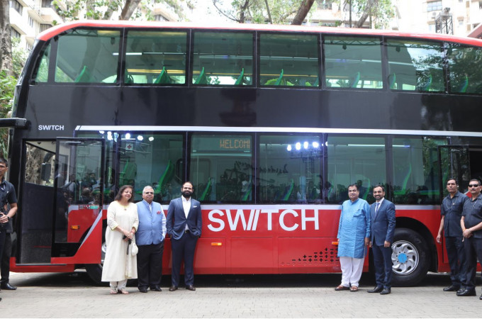 Mumbai’s BEST receives India’s first electric double deck bus from Switch