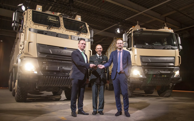 DAF delivers the first of 879-military truck order to the Belgian Armed Forces