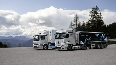 Mercedes-Benz tests zero-emission trucks in the Alps