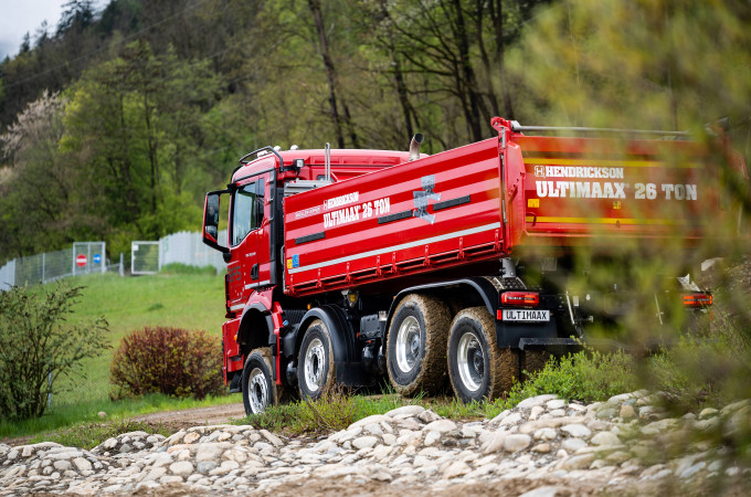 MAN trucks now available with Hendrickson Ultimaax for construction & offroad applications