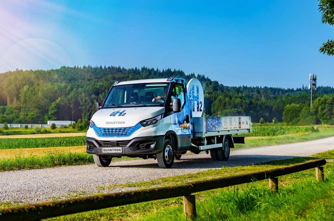 Quantron presents light-duty commercial vehicle powered by hydrogen at NUFAM
