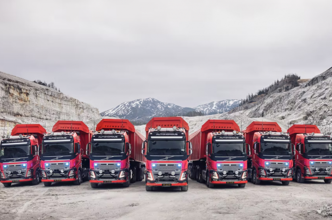 Volvo self-driving trucks operate without safety drivers at commercial mine