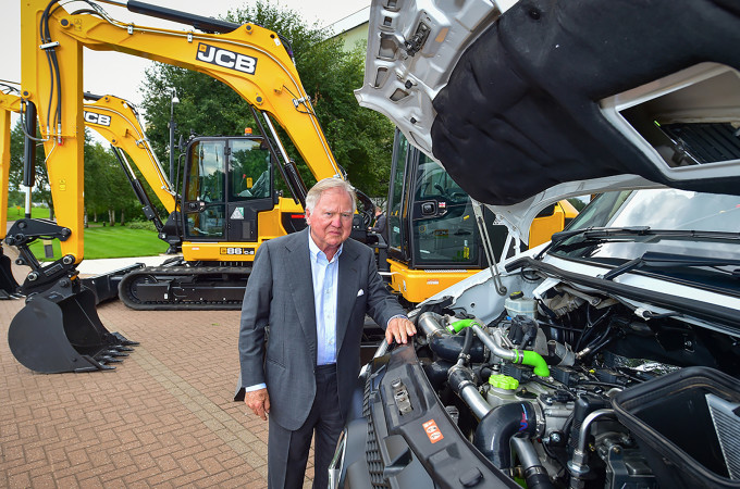 JCB retrofits hydrogen engine in Mercedes-Benz Sprinter van