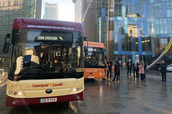 Yutong delivers 36 battery-electric buses to Cardiff Bus