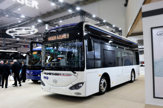 Higer unveils Azure 9 e-bus at Busworld Europe