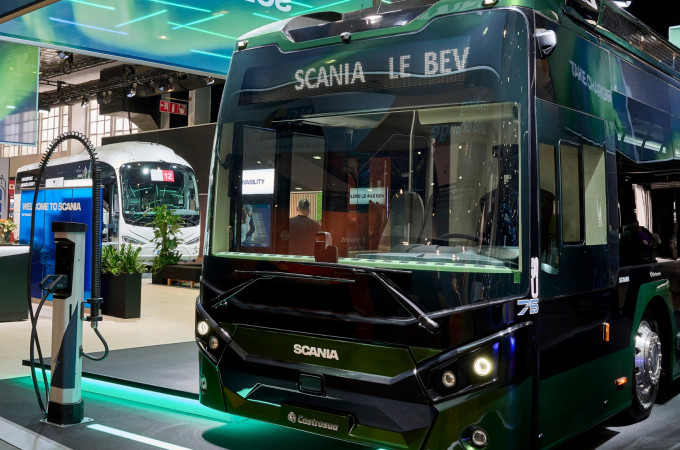 Scania presents new electric chassis at Busworld 2023