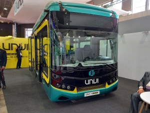 UNVI showcases new 7-metre battery electric bus at Busworld 2023