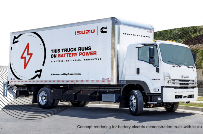 Cummins and Isuzu announce battery electric truck partnership