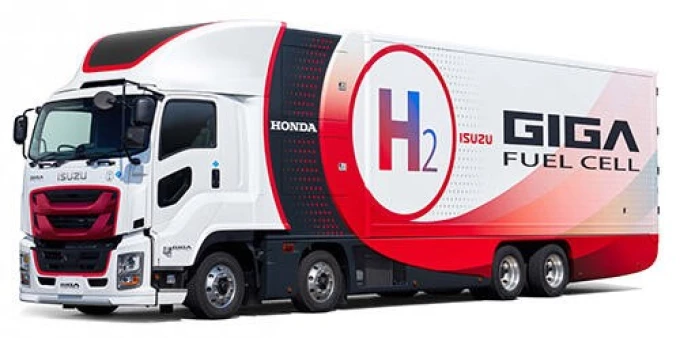 Isuzu unveils Giga Fuel-Cell truck developed with Honda