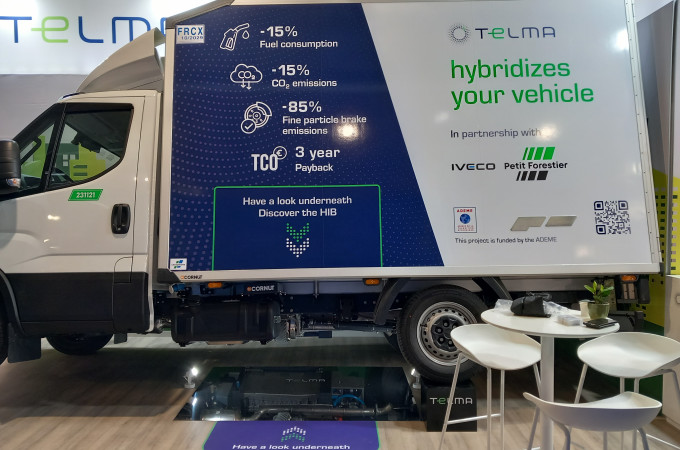 Telma presents demonstration vehicle with hybrid induction brake system for energy recovery at Solutrans 2023