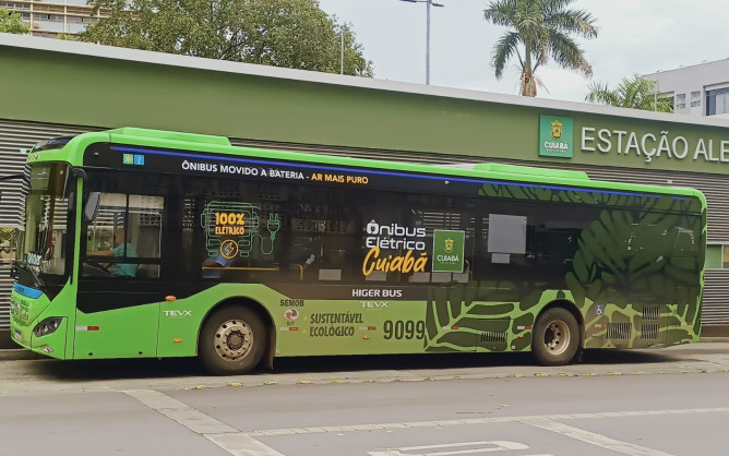 Cuiabá city in centre-west Brazil testing Higer’s Azure A12BR e-bus