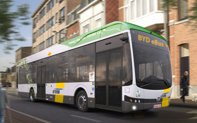 Belgian transport operator orders 92 BYD electric buses