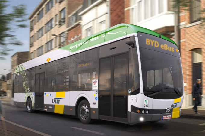 Belgian transport operator orders 92 BYD electric buses