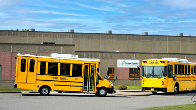 GreenPower produces its first electric school buses at new West Virginia factory
