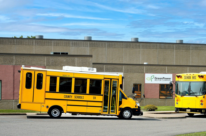 GreenPower produces its first electric school buses at new West Virginia factory