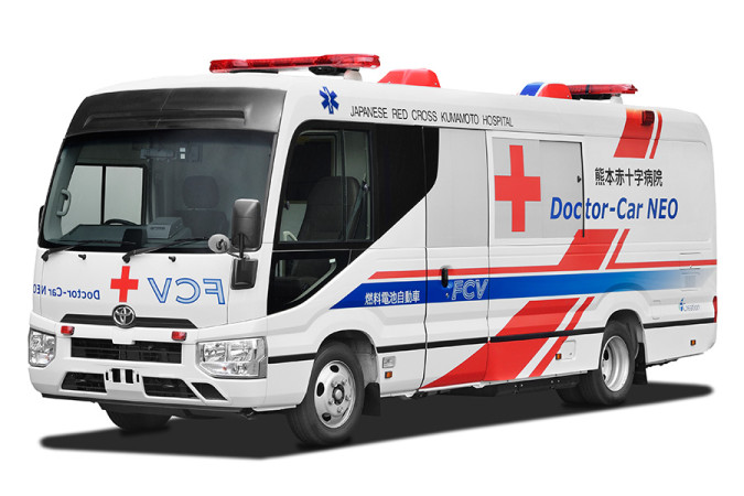Toyota tests HFC-powered Coaster mobile clinic