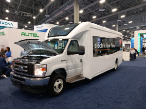 ACT Expo 2024: Optimal EV presents low floor shuttle bus and announces partnership with Thomas Built Buses