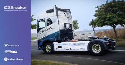 Project ICEBreaker prototype H2 fuel cell truck on display at Cenex 2024