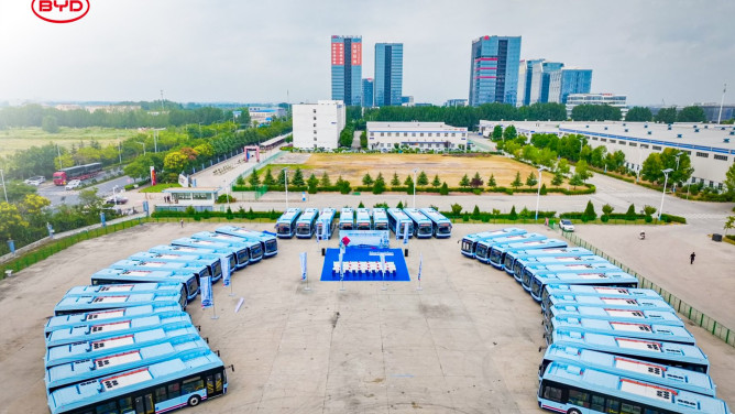 BYD delivers 100 electric buses to Uruguay