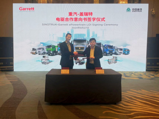 SinoTruk, Garrett collaborate in zero-emission truck technologies