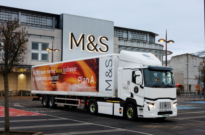 British retailer Marks & Spencer takes on 85 new battery electric and gas trucks