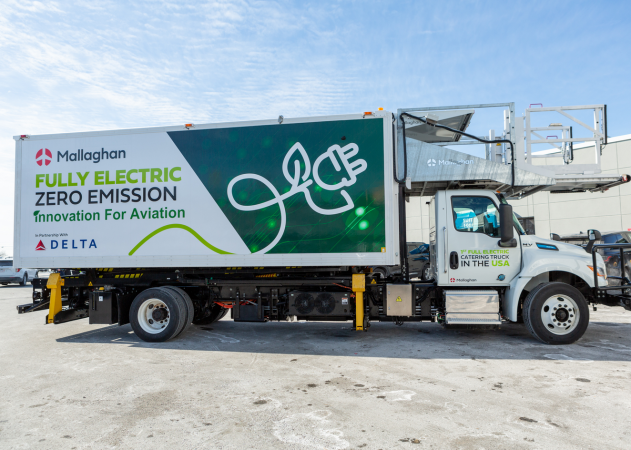 Mallaghan produces battery electric refrigerated truck for aviation industry with International