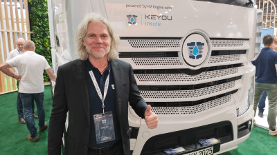 Keyou unveils 40T retrofitted hydrogen powered truck prototype at the IAA