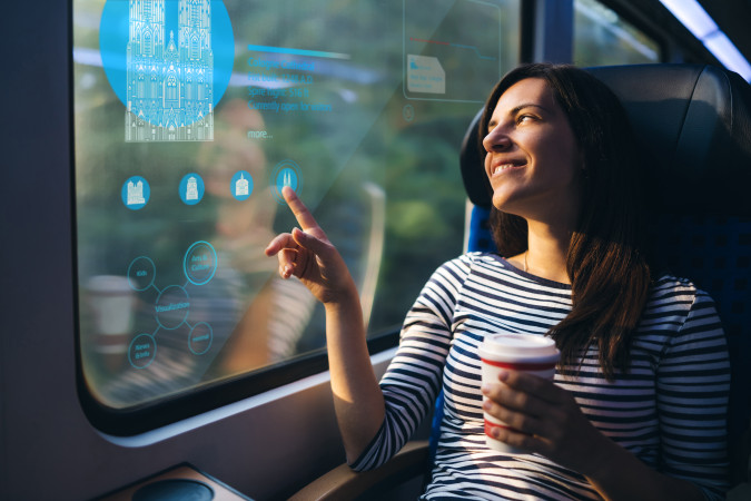 Hübner unveils holographic window display for buses and trains at CES 2025