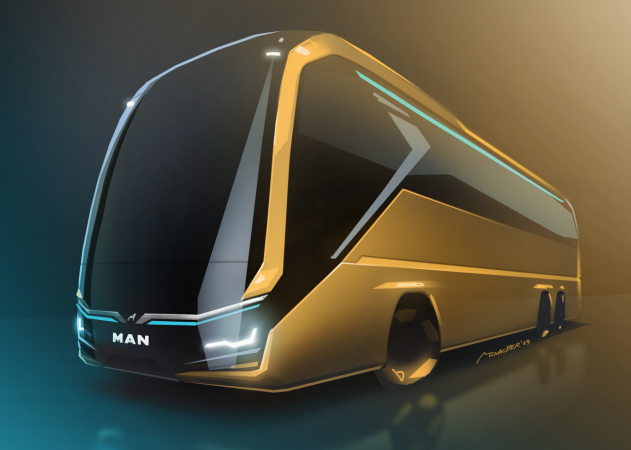 MAN teases battery electric coach to be launched at Busworld 2025