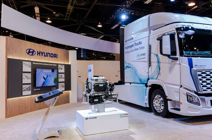 Hyundai unveils new Xcient truck hydrogen fuel cell truck