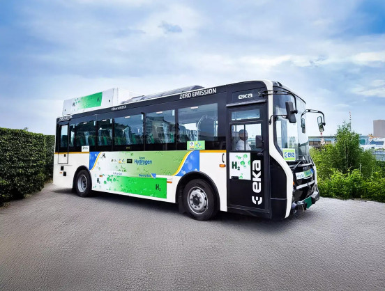 EKA Mobility, KPIT, and BPCL deploy Hydrogen Fuel Cell bus at Cochin Airport