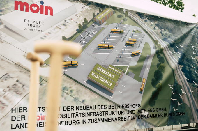 Daimler Buses starts construction on its first bus depot