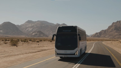 Hyundai working with Saudi authorities to trial HFC coach in the mountains of Trojena