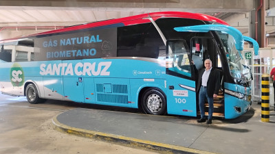 Scania biomethane powered coach goes on trial with São Paulo-based bus operator