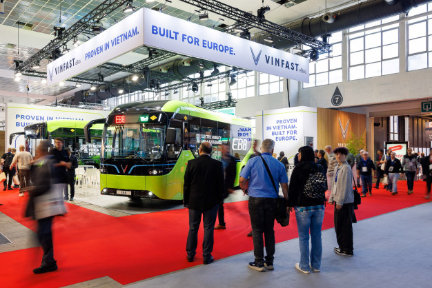 VinFast unveils two electric buses at Busworld Europe 2025